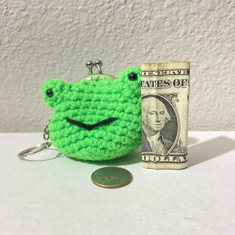 Charming Green Frog Mini Bag Keychain